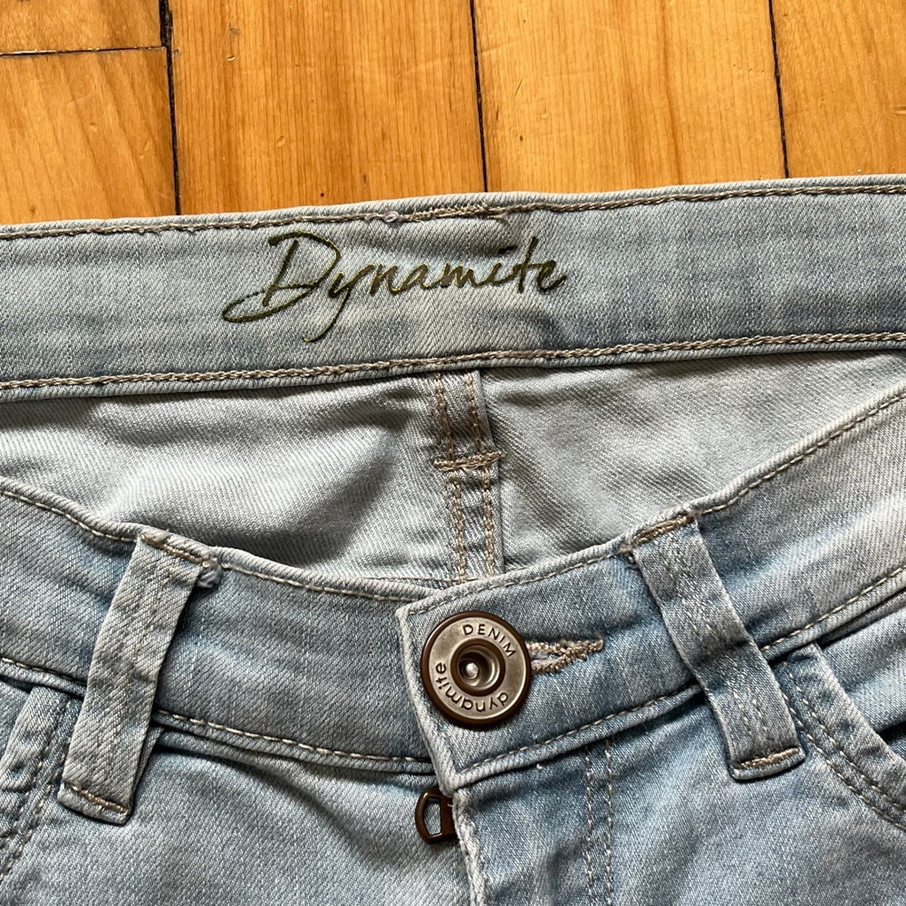 Vtg Dynamite Light Wash Skinny Jeans with Zipper Ankle Detail Women's Size 27 - Picture 4 of 7